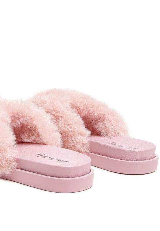 Homey Fur Slip-On Flats - VacationGrabs