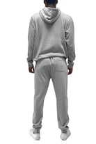 Men's gray hoodie sweatpants combo from VacationGrabs, perfect for casual and active wear