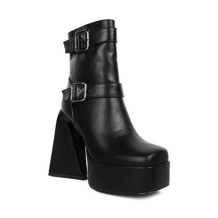 Hot Cocoa High Platform Heel Ankle Boot - VacationGrabs