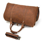 Hot Leather Travel Bag Vintage Leather Duffle Bag With - VacationGrabs
