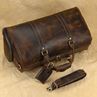 Hot Leather Travel Bag Vintage Leather Duffle Bag With - VacationGrabs