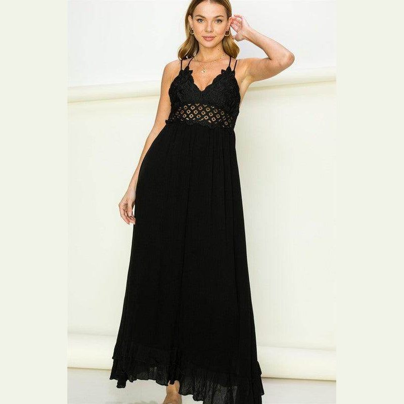 In Love Bustier Lace Maxi Dress - VacationGrabs