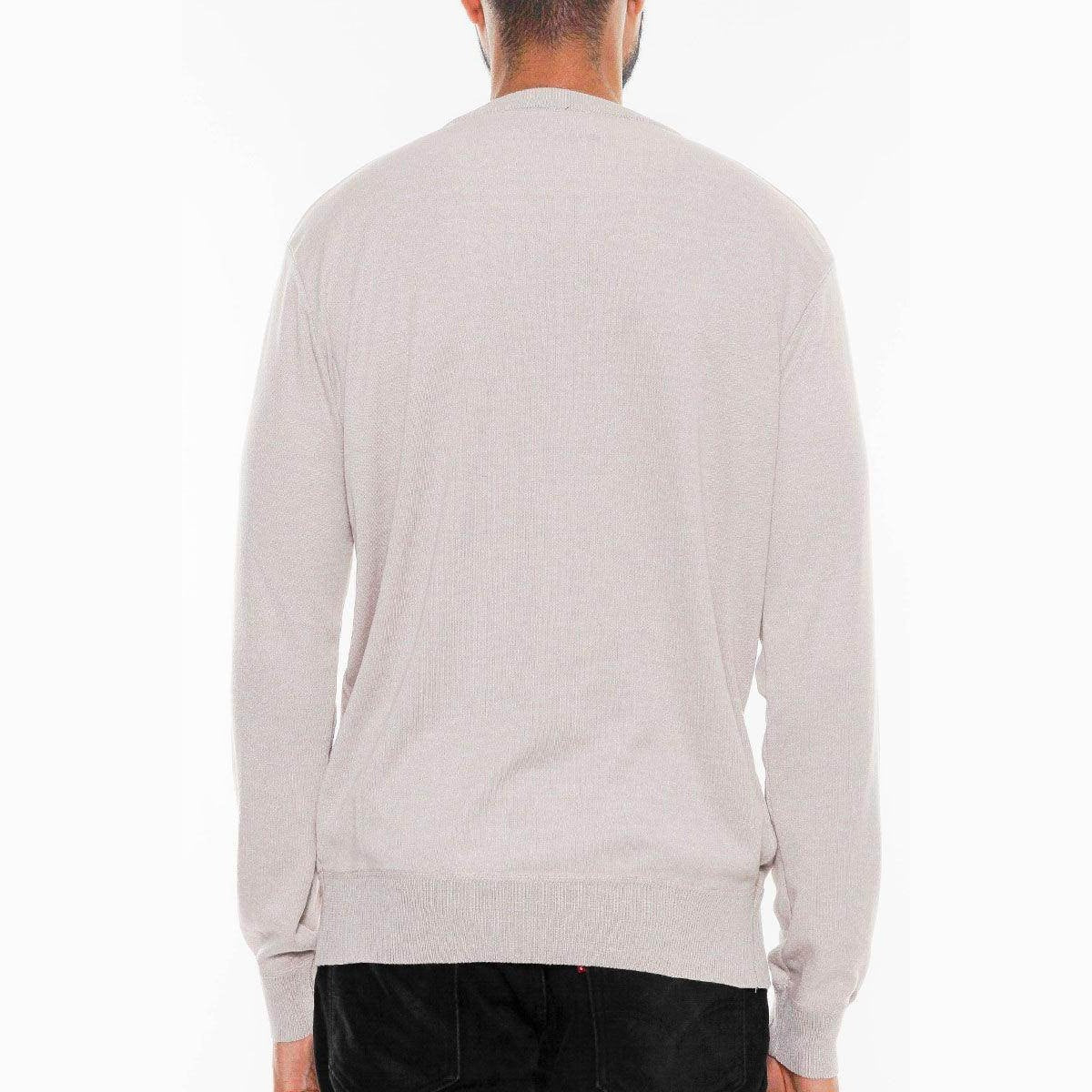 Khaki Vneck Knit Pullover Sweater - VacationGrabs