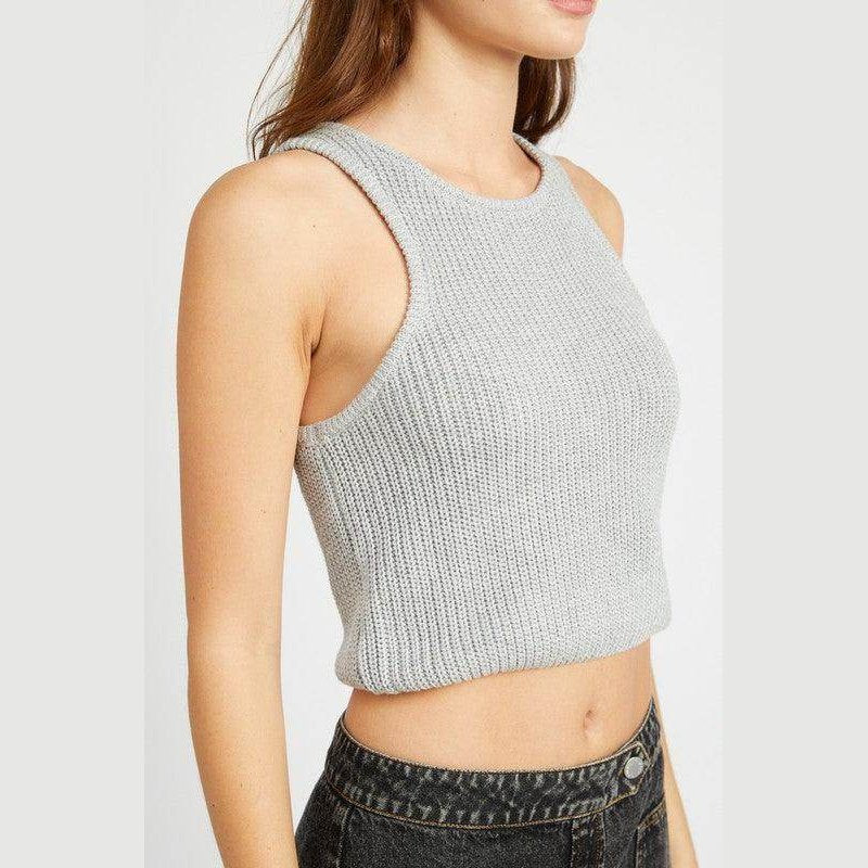 Knit Racer Back Tank Top - VacationGrabs