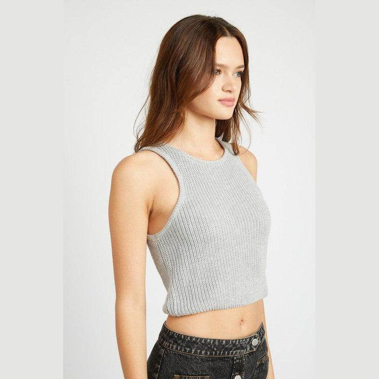 Knit Racer Back Tank Top - VacationGrabs