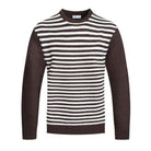 Men's Sweaters Knitted Round Neck Striped Sweater