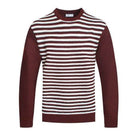 Men's Sweaters Knitted Round Neck Striped Sweater