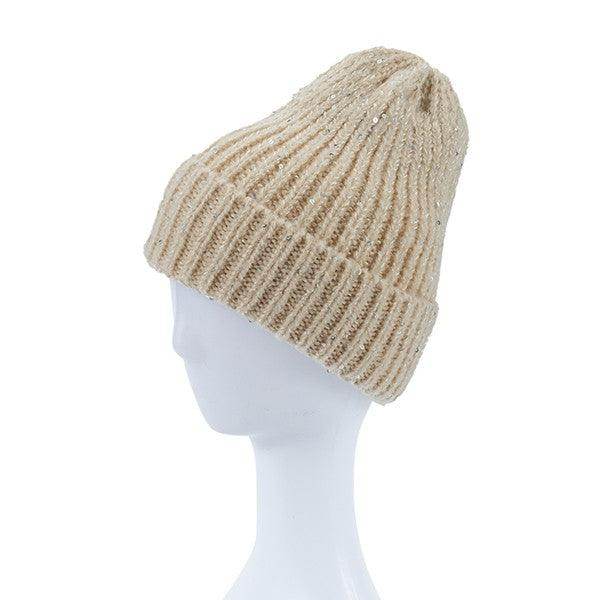 Knitted Sequin Beanie - VacationGrabs
