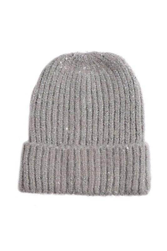 Knitted Sequin Beanie - VacationGrabs