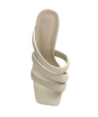 Kywe Textured Heel Chunky Strap Sandals - VacationGrabs