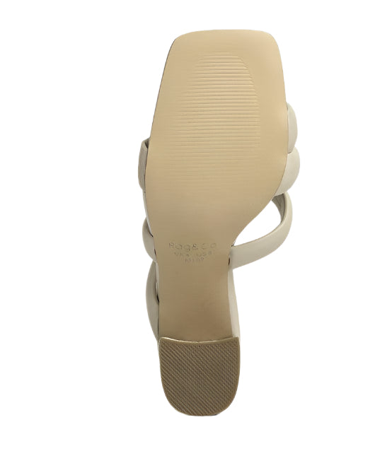 Kywe Textured Heel Chunky Strap Sandals - VacationGrabs