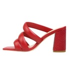 Kywe Textured Heel Chunky Strap Sandals - VacationGrabs