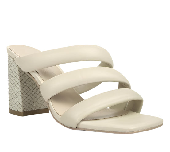 Kywe Textured Heel Chunky Strap Sandals - VacationGrabs