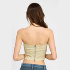Lace Up Corset Bustier Top - VacationGrabs