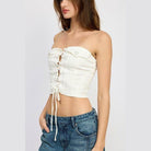 Lace Up Corset Bustier Top - VacationGrabs