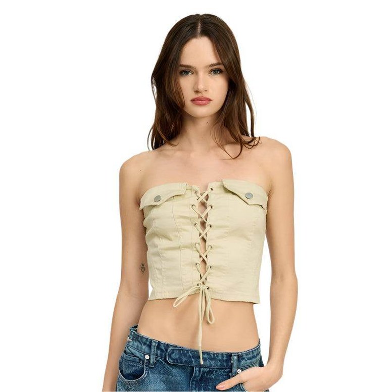 Lace Up Corset Bustier Top - VacationGrabs