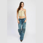Lace Up Corset Bustier Top - VacationGrabs