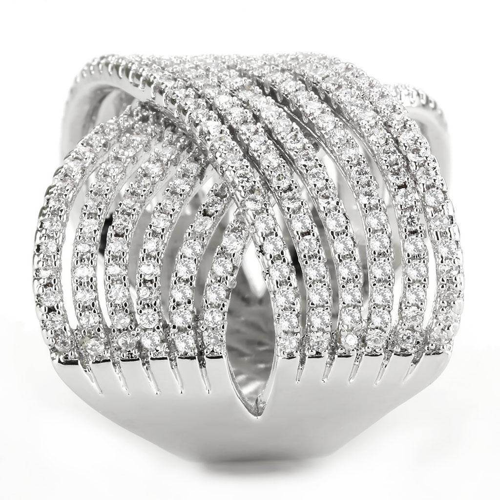 Elegant silver ring featuring sparkling details, perfect as ladies formal cocktail jewelry