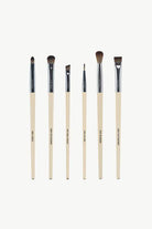 Lafeel eye brush set taupe with six precision brushes for flawless eye makeup application