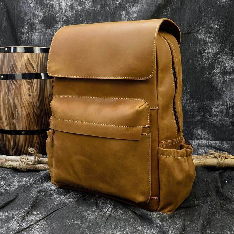 Luggage & Bags - Backpacks Laptop Leather Backpacks For Men Soft Leather Backpacks Travel