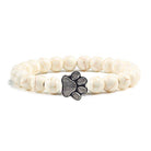 VacationGrabs lava stone pet bracelet featuring a stylish paw design for pet lovers