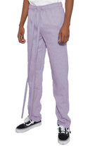 Lavender Tshirt Ankle Toggle Sweatpants Set - VacationGrabs