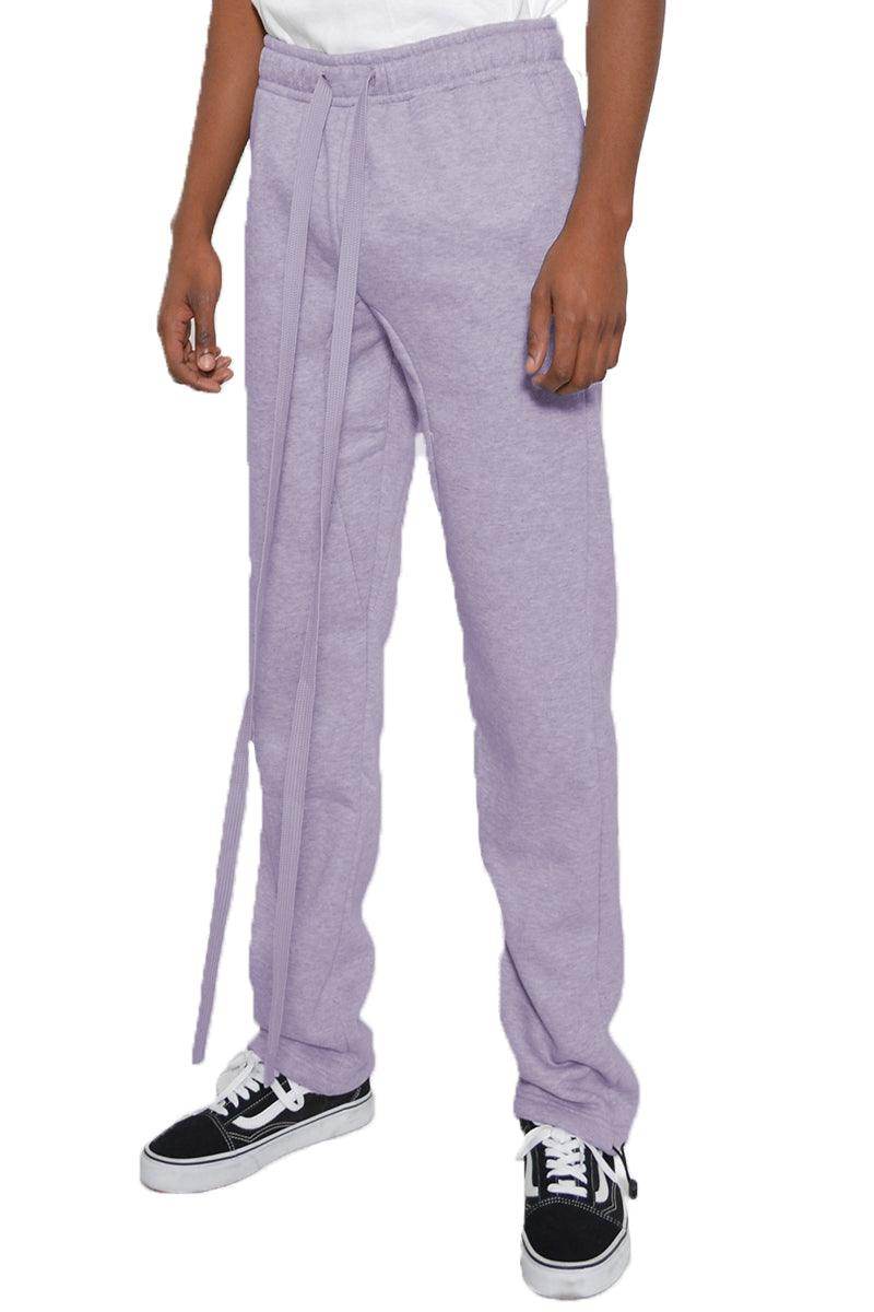 Lavender Tshirt Ankle Toggle Sweatpants Set - VacationGrabs