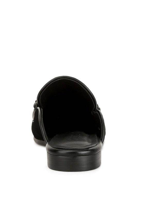 Lavinia Suede Leather Braided Detail Mules - VacationGrabs