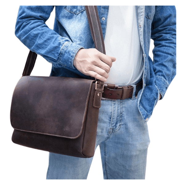Stylish leather briefcase for professionals in dark brown, perfect for work and daily use