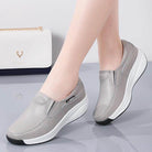 Women's Shoes - Flats Leather Comfort Wedge Moccasins Orthopedic Slip-On Shoes