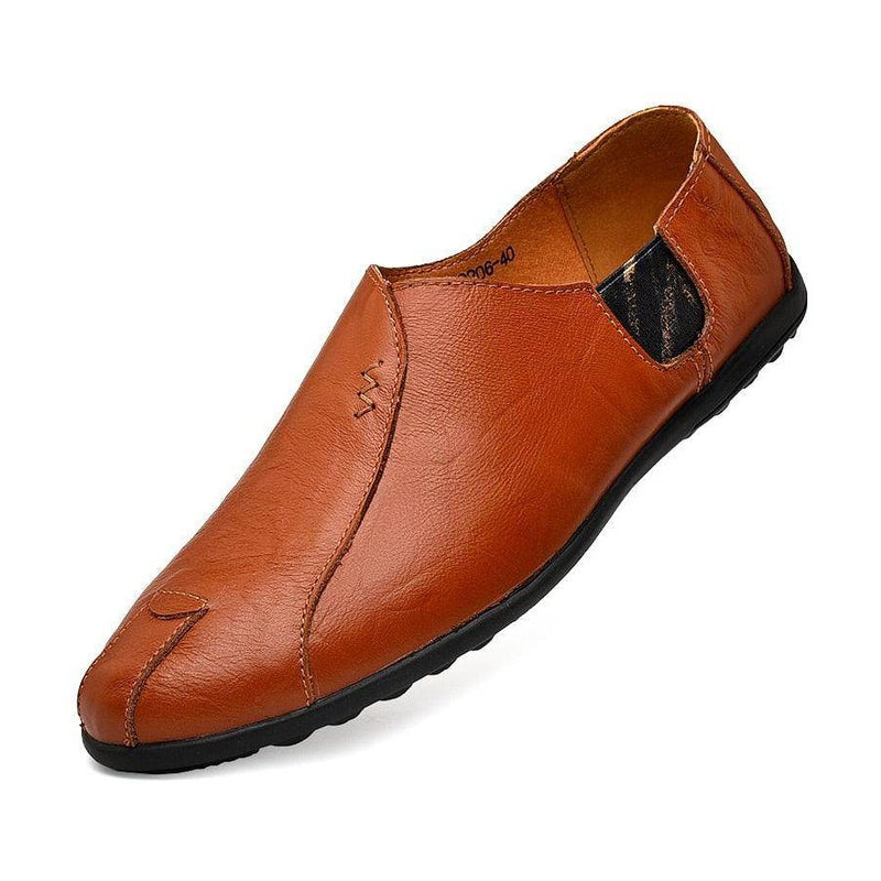 Brown leather loafers for men with stylish design and comfortable fit for casual wear