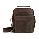 Leather Shoulder Bag Crossbody Satchel Bag for Men Crazy - VacationGrabs