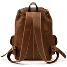 Stylish leather travel backpack from VacationGrabs with adjustable straps and a spacious main compartment