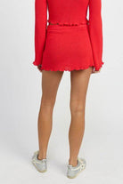 Lettuce Hem Crochet Mini Skirt - VacationGrabs