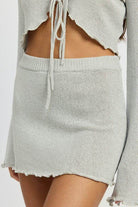 Lettuce Hem Crochet Mini Skirt - VacationGrabs