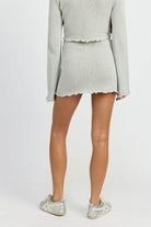 Lettuce Hem Crochet Mini Skirt - VacationGrabs
