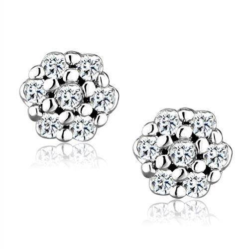 Sparkling silver stud earrings design perfect for lightweight earrings for vacation outfits