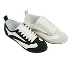 Rag Company women's lightweight stylish lace up sneakers in black and white color options
