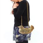 Gold White Metal Clutch with Top Grade Crystal - VacationGrabs