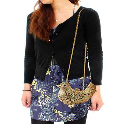 Gold White Metal Clutch with Top Grade Crystal - VacationGrabs