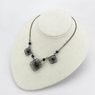 LO4727 - Ruthenium White Metal Necklace with Synthetic - VacationGrabs