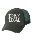 Ocean and 7th Men's Drink Local Cap in Dark Green with Mesh Back for Local Brewery Enthusiasts