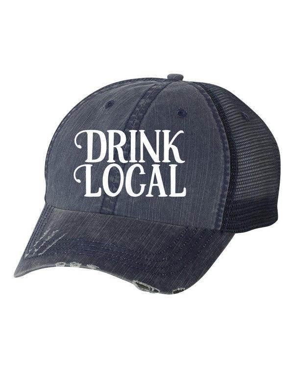 Ocean and 7th Men's Local Brewery Cap with 'Drink Local' Text for Casual Outdoor Wear