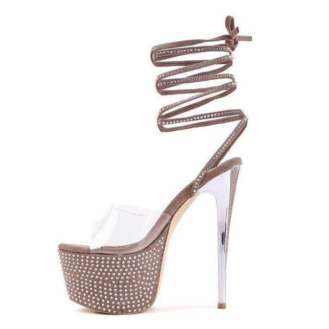 Rag Company elegant evening shoes with sparkling detail and a stylish ankle strap for special occasions