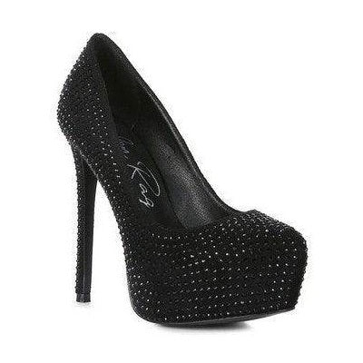 Rag Company elegant high heels in black with sparkling embellishments for a stylish look
