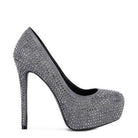 Rag Company elegant high heels in grey with studded design and stylish high platform