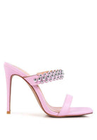 Rag Company stylish ball heel shoes in pink with a chic strap and metal embellishments