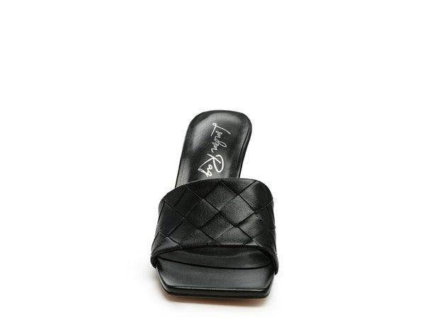 Rag Company stylish woven sandals with a sleek black finish and comfortable design for effortless elegance