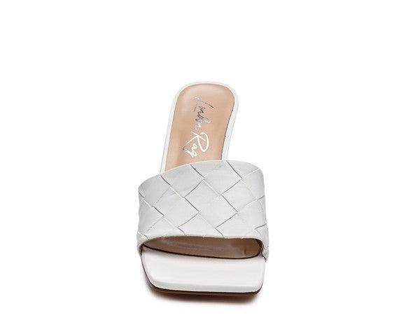 Rag Company stylish woven sandals in white featuring a comfortable slip-on design