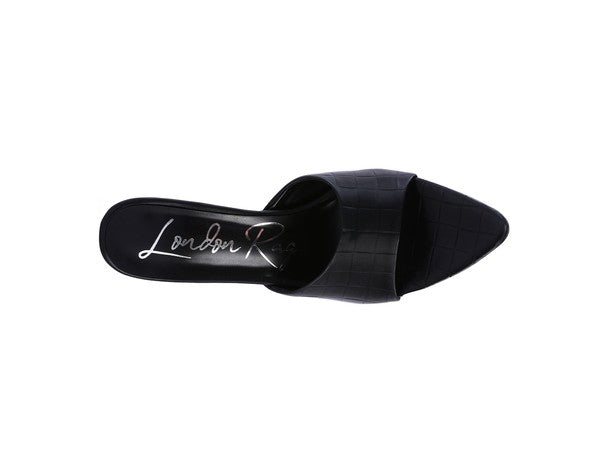 Black pointed high heel sandals for women, stylish and versatile